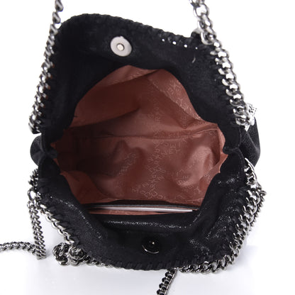 Stella McCartney Shaggy Deer Mini Falabella Fold Over Tote Black 5 of 9