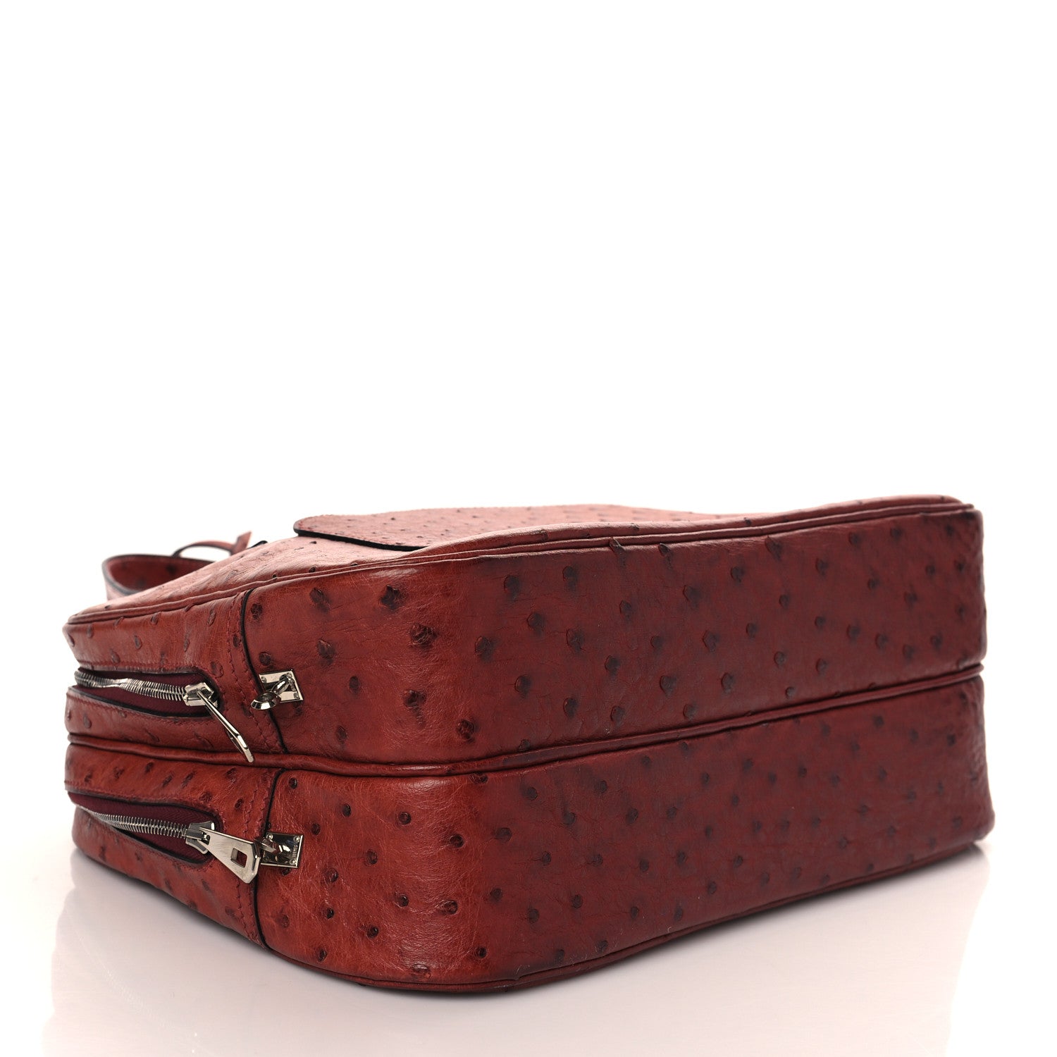 Hermes Ostrich Doha Maroon 3 of 10