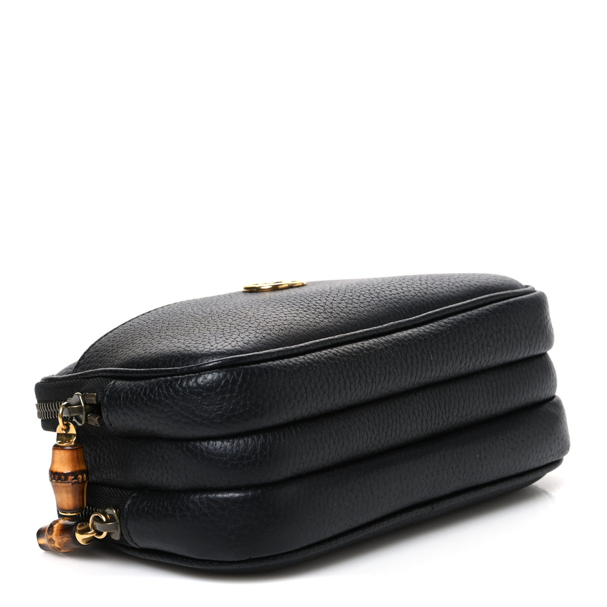 Pebbled Calfskin Super Mini GG Marmont Chain Shoulder Bag Black