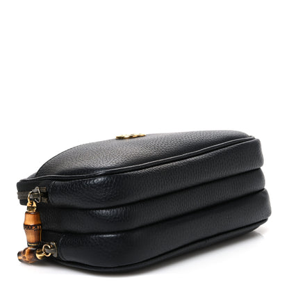 Gucci Pebbled Calfskin Super Mini GG Marmont Chain Shoulder Bag Black 4 of 9