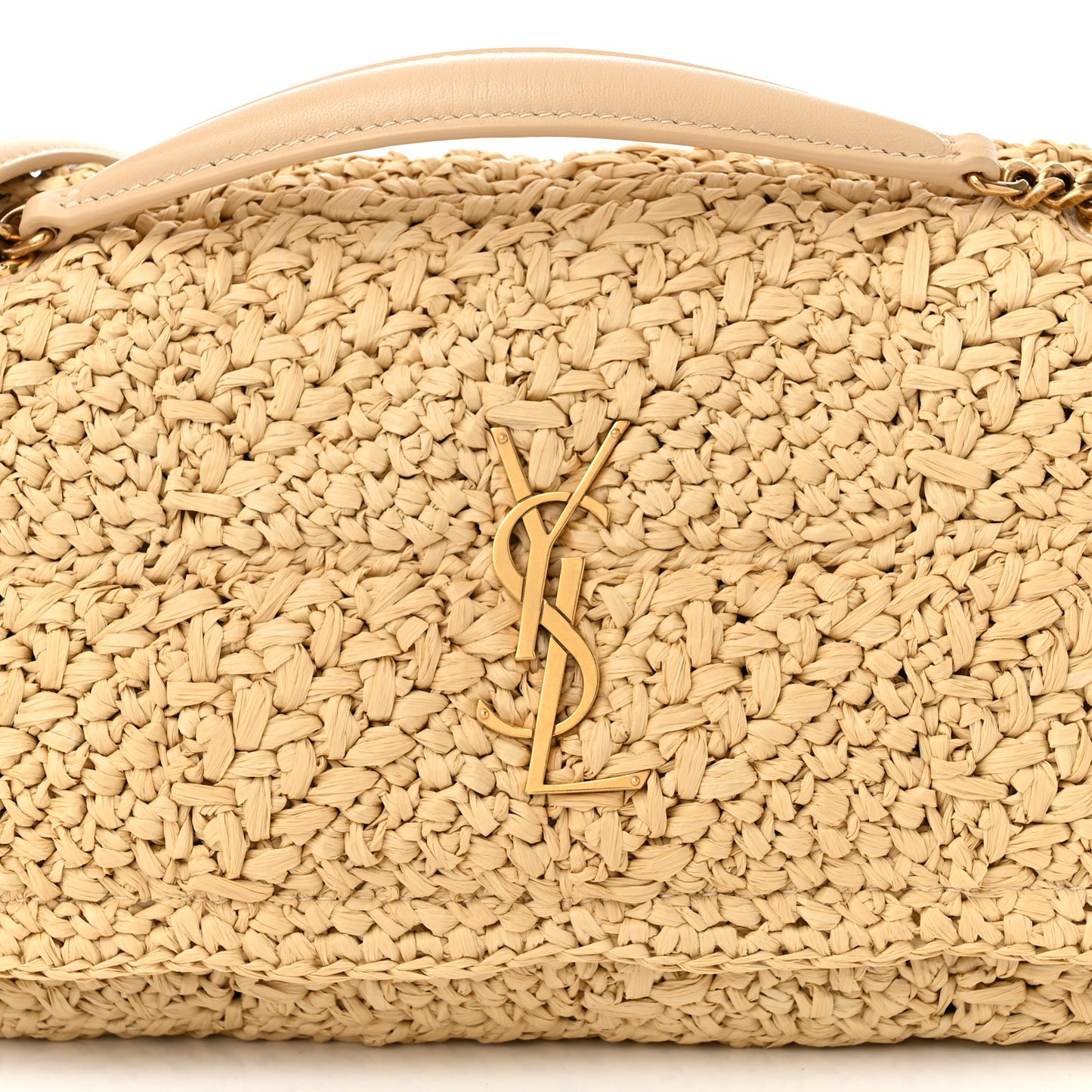Raffia Monogram Medium Jamie Natural Avorio