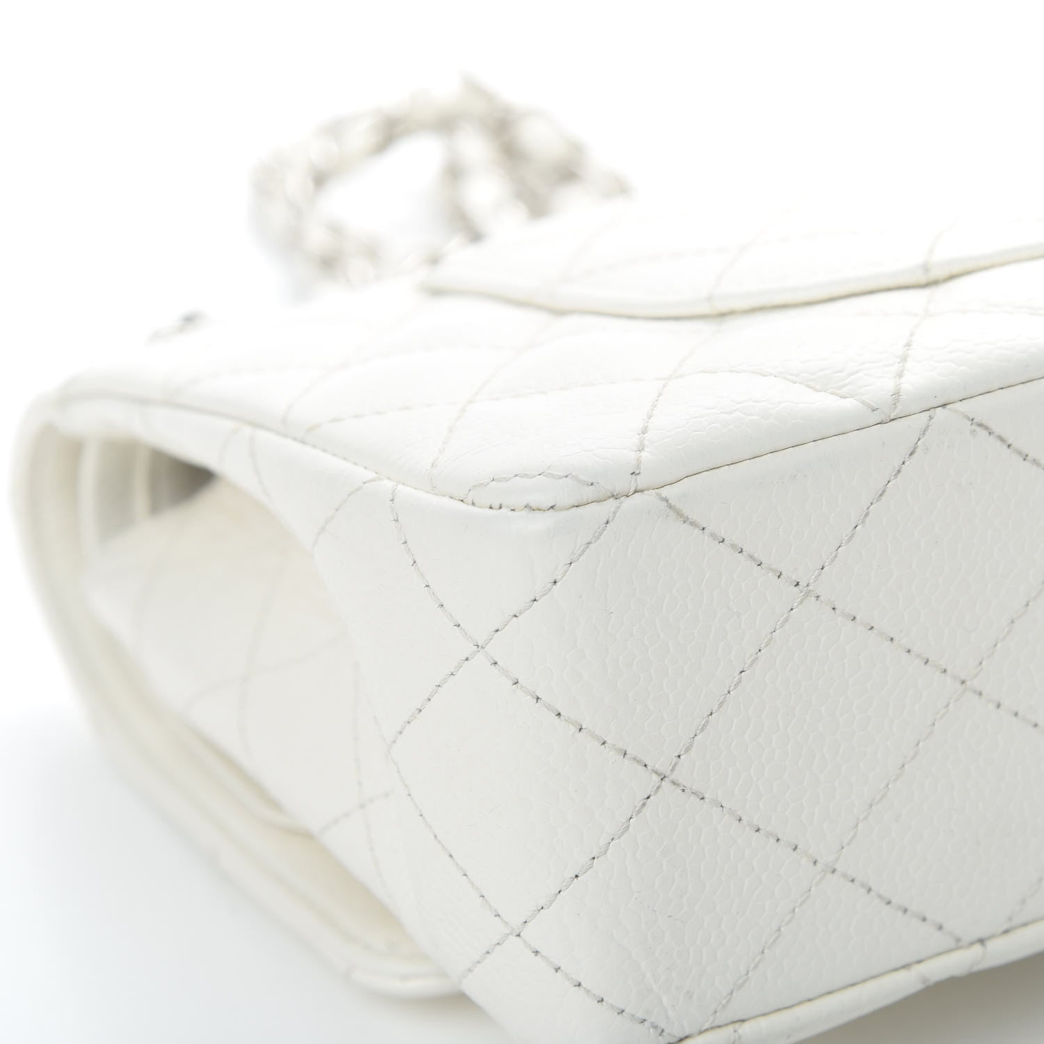 Chanel Caviar Quilted Small Double Flap White 12 of 14