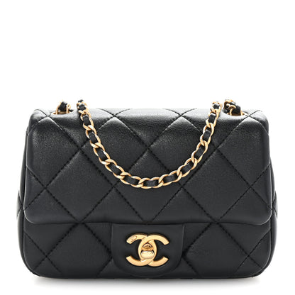 Chanel Lambskin Quilted Pearl Small Flap Black 1 of 10