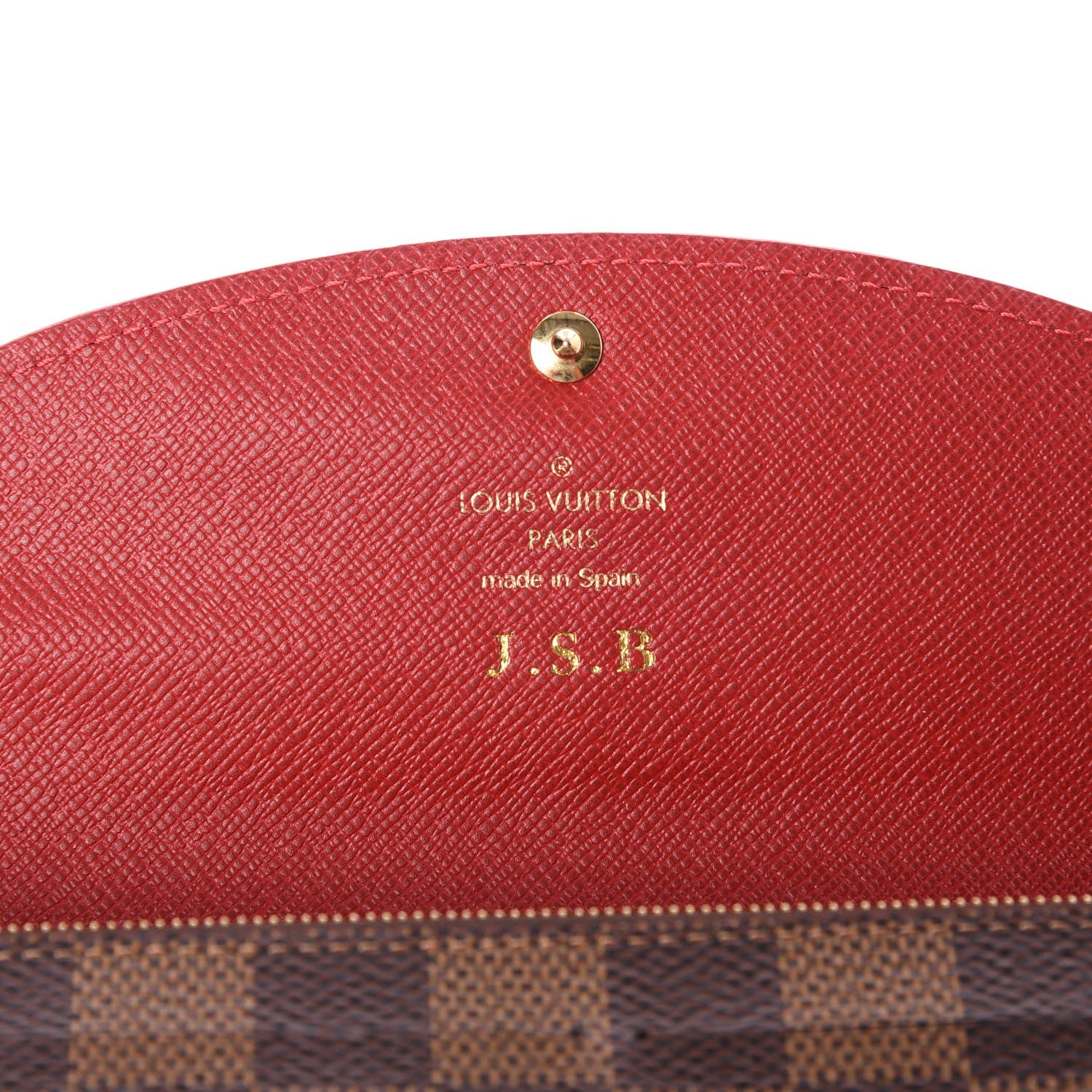 Louis Vuitton Damier Ebene Caissa Wallet Cherry 6 of 7
