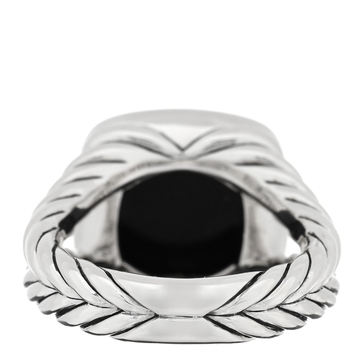 Sterling Silver Diamond Black Onyx 11mm Albion Statement Ring 52 6