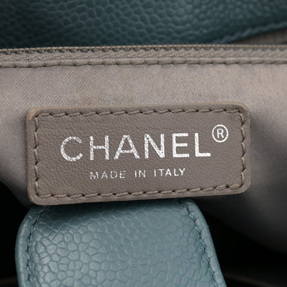 Chanel Caviar Quilted Petit Shopping Tote PST Blue 6 of 12