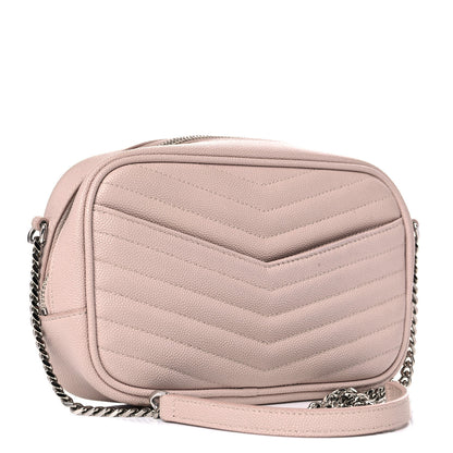 Saint Laurent Grain De Poudre Matelasse Monogram Mini Lou Camera Bag Marble Pink 3 of 11
