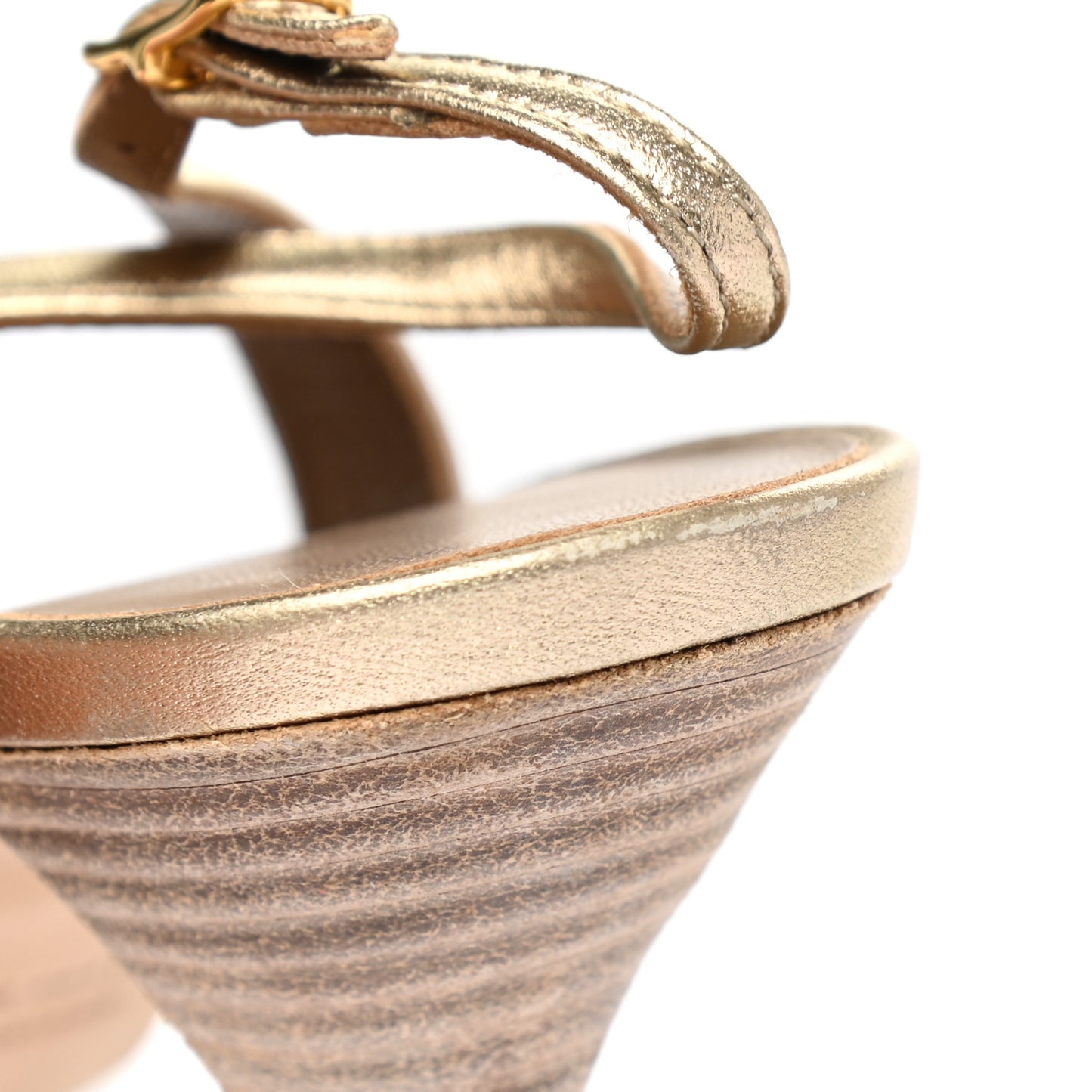 Metallic Nappa Night 70 Slingback Sandals 37 Gold