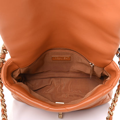 Chanel Lambskin Quilted Medium Chanel 19 Flap Light Brown 4 of 8