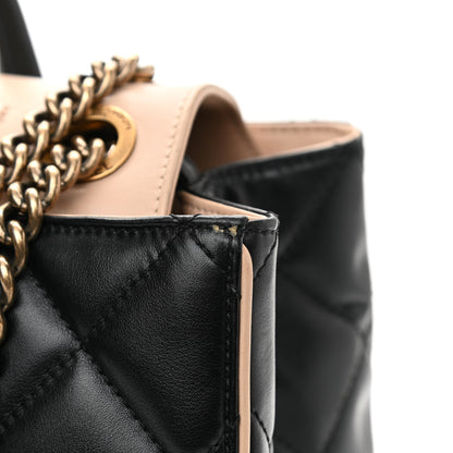 Chanel Lambskin Quilted Small Portobello Tote Black Beige 12 of 12
