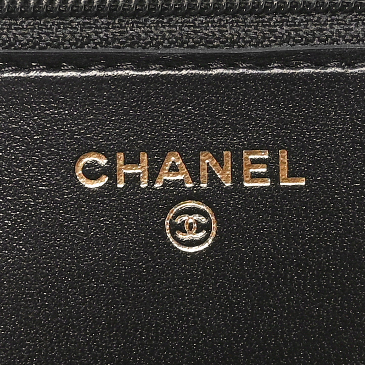 Lambskin Quilted Trendy CC Wallet On Chain WOC Black