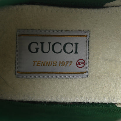 Gucci Sequin Web Matelasse Womens 1977 Tennis High Top Sneakers 37.5 Silver Light Grey 6 of 8