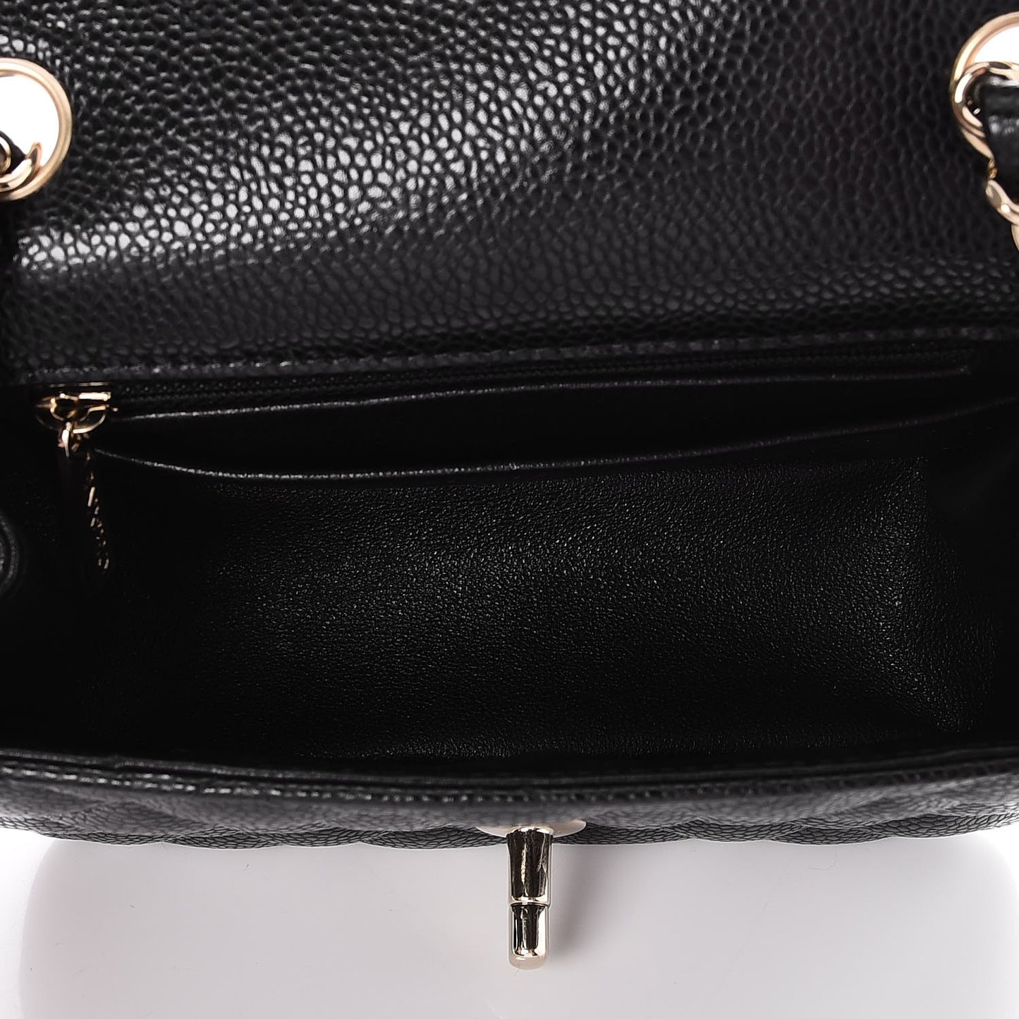 Caviar Quilted Mini Square Flap Black