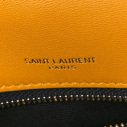 Saint Laurent Lambskin Matelasse Monogram Medium Niki Chain Satchel Yellow 7 of 9