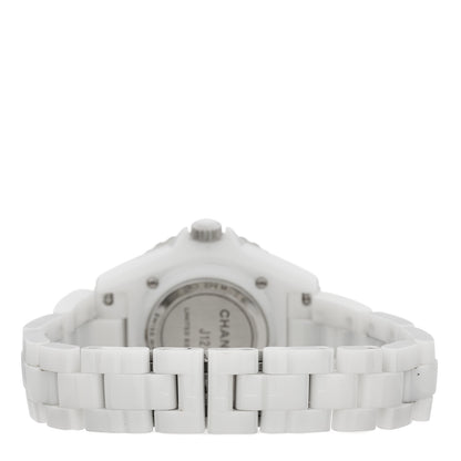 Chanel Stainless Steel Ceramic Diamond 33mm J12 Limited Edition Quartz Watch White 3 of 5