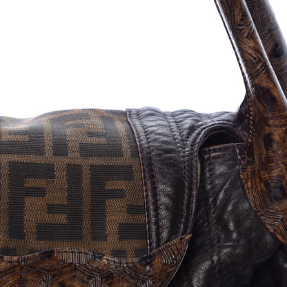 Fendi Zucca Nappa Nuvolata Vitello Tortuga Spy Tobacco Moro 17 of 18