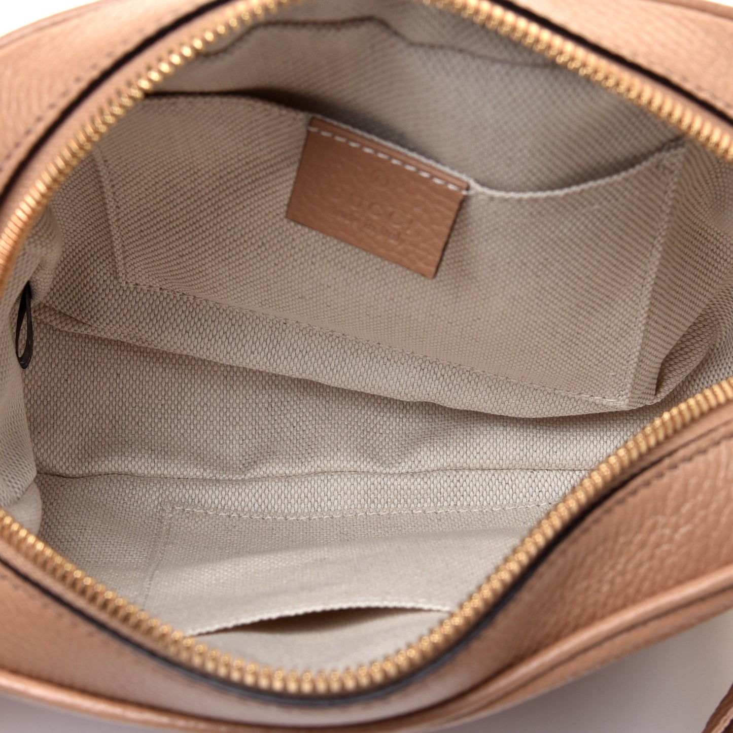 Pebbled Calfskin Small Soho Disco Bag Rose Beige
