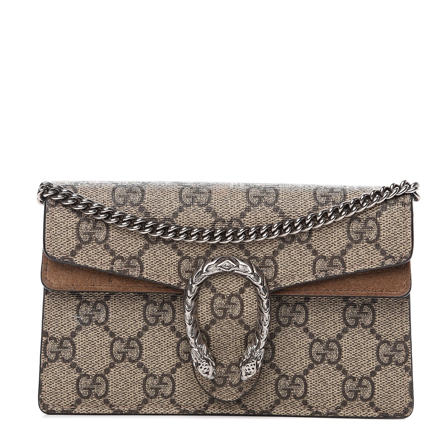 GG Supreme Monogram Super Mini Dionysus Shoulder Bag Taupe
