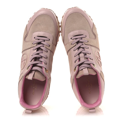 Louis Vuitton Suede Calfskin Run Away Sneakers 37.5 Pink 2 of 14