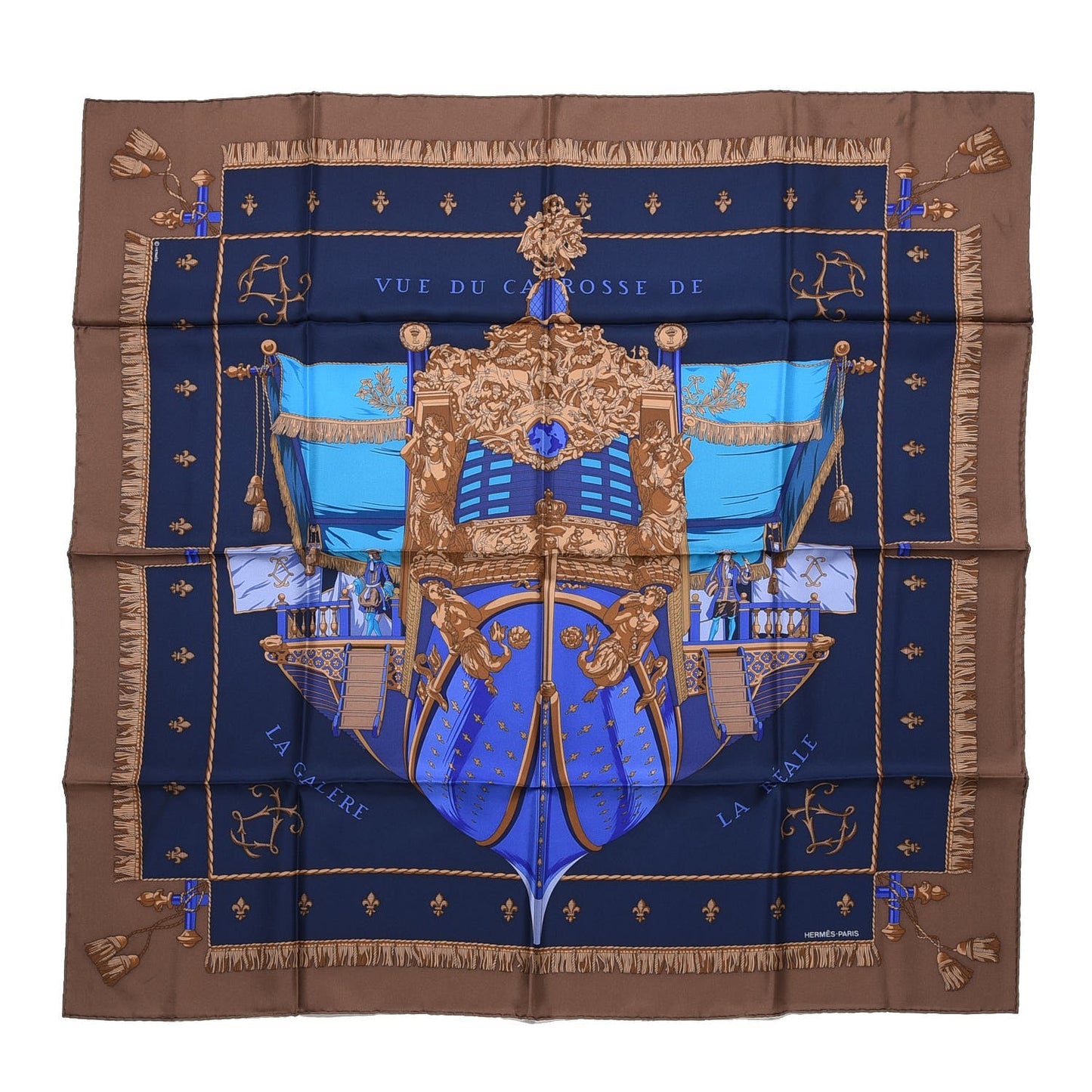 Silk Vue Du Carosse De La Galere La Reale Scarf 90