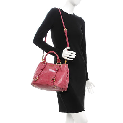 Miu Miu Vitello Lux Tote Pink 2 of 13