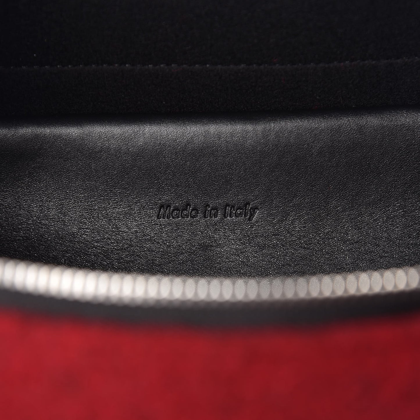 Felt Smooth Calfskin Mini Belt Bag Red