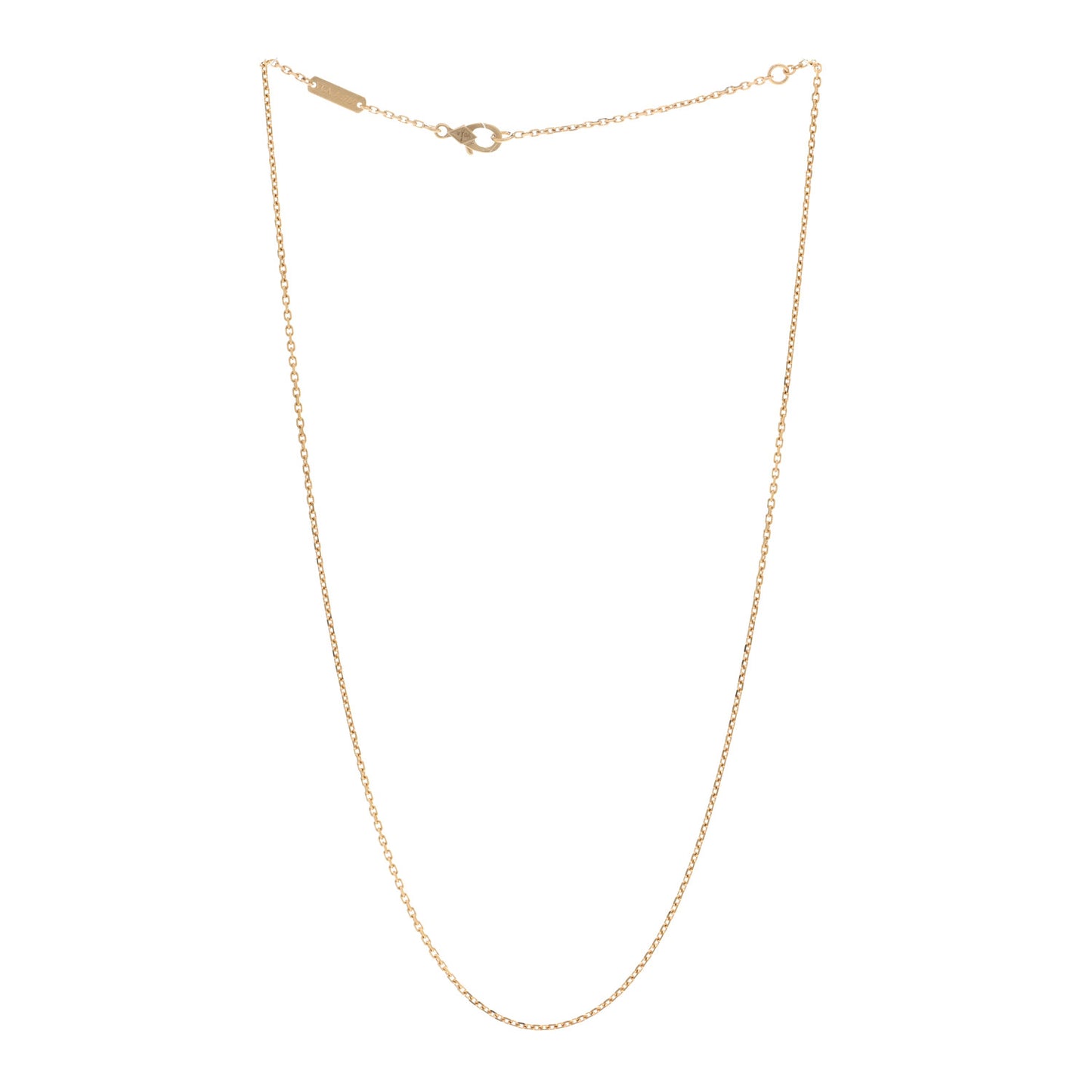 18K Yellow Gold Trace Chain Necklace