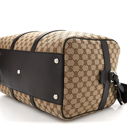 Gucci Monogram Dollar Calfskin Boston Duffle Bag Beige Ebony Testa di Moro Marrone Scuro 9 of 13
