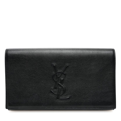 Saint Laurent Goatskin Monogram Large Belle De Jour Clutch Black 1 of 9