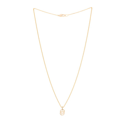 Gucci 18K Yellow Gold Running GG Pendant Necklace 3 of 5