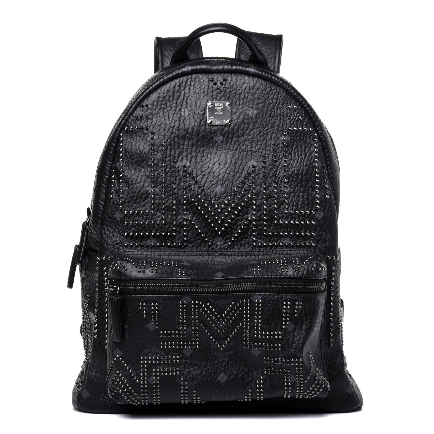 MCM Visetos Studded Medium Stark Gunta Backpack Black 1 of 15