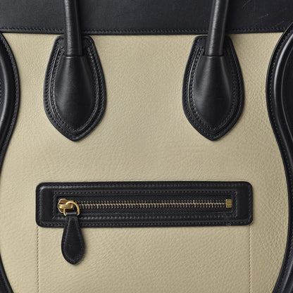 Celine Elephant Calfskin Mini Tri-Color Luggage Beige 9 of 18