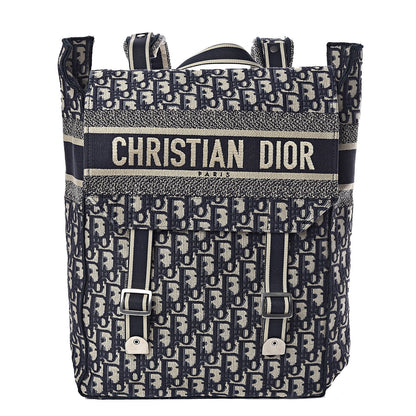 Christian Dior Oblique Backpack Blue White 1 of 11