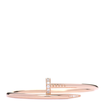 Cartier 18K Pink Gold Diamond Juste Un Clou Bracelet 17 1 of 5