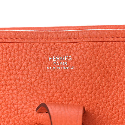Hermes Taurillon Clemence Evelyne III PM Orange Poppy 6 of 13