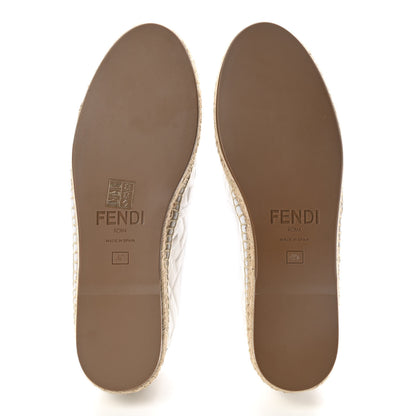 Fendi Nappa FF Embossed Espadrilles 40 Snow 6 of 7