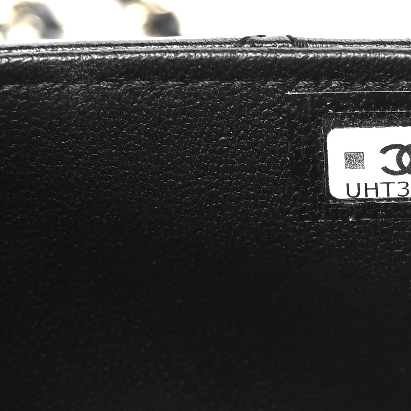 Lambskin Quilted Rectangular Phone Holder Clutch With Chain Black