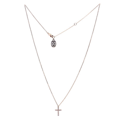 Cartier 18K Pink Gold Diamond Symbols Cross Pendant Necklace 3 of 6
