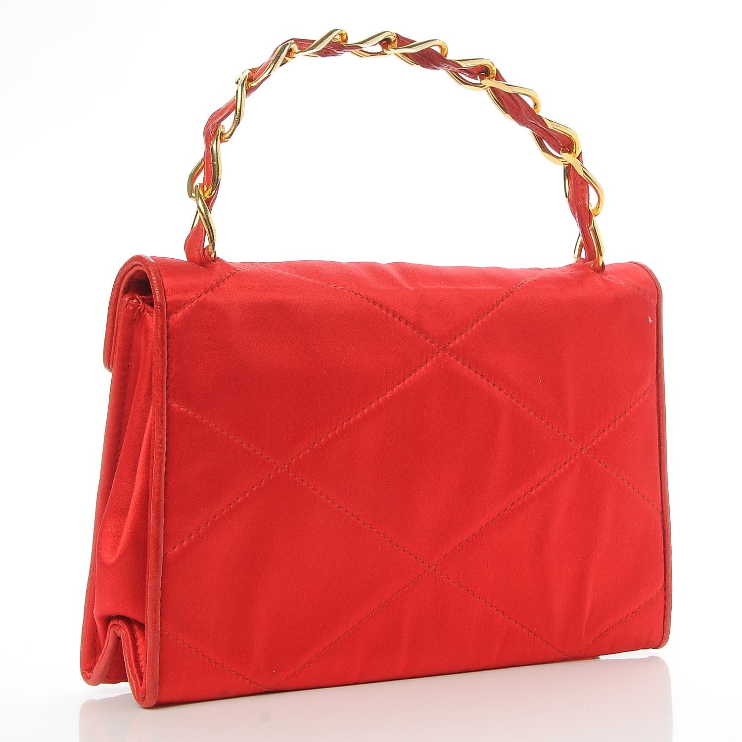 Chanel Satin CC Envelope Flap Red 3 of 8