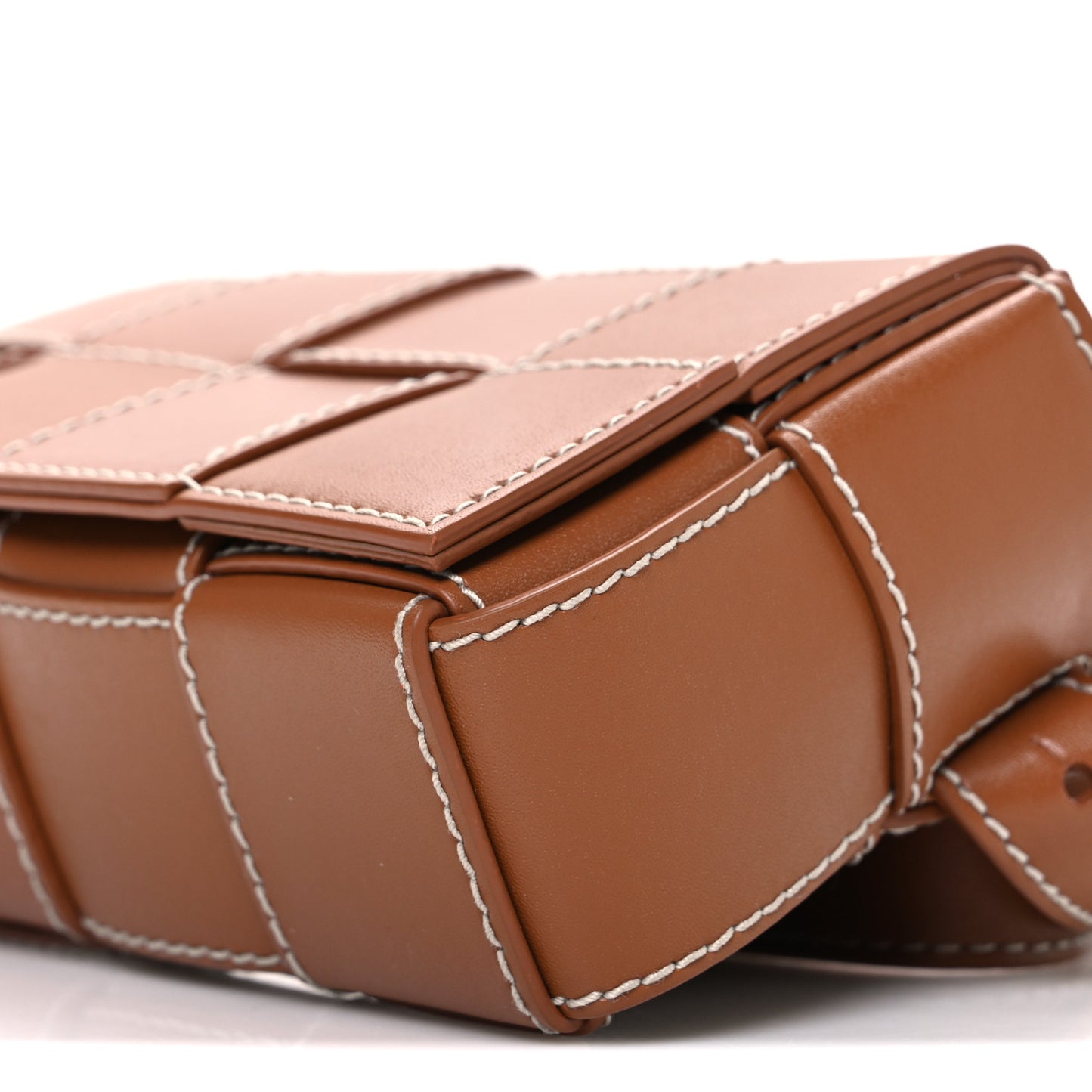 Calfskin Maxi Intreccio Mini Cassette Belt Bag Wood