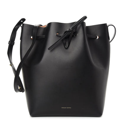 Mansur Gavriel Vegetable Tanned Calfskin Bucket Bag Black Ballerina 1 of 12