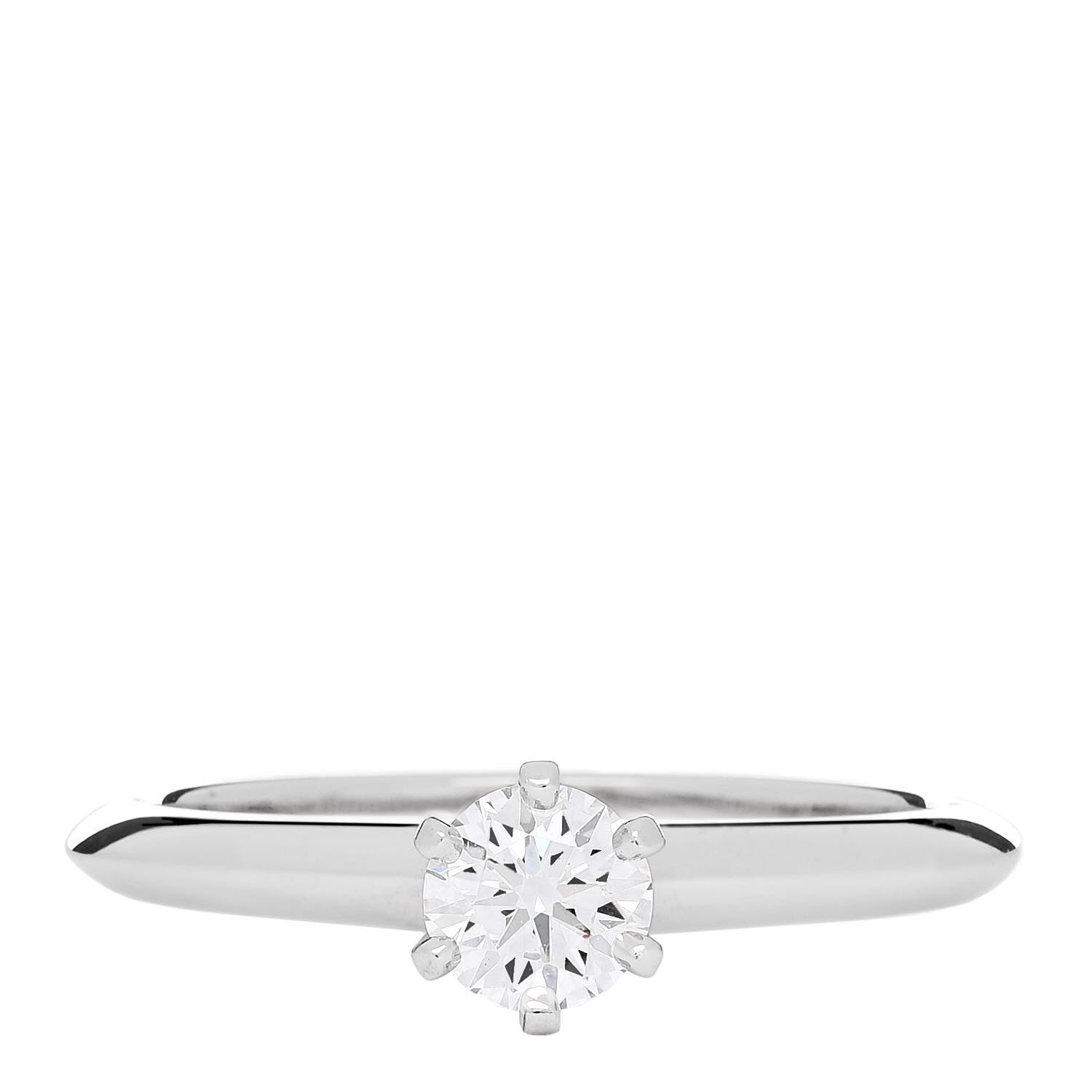 Tiffany Platinum Diamond .26ct Solitaire Engagement Ring 47 4.25 1 of 7