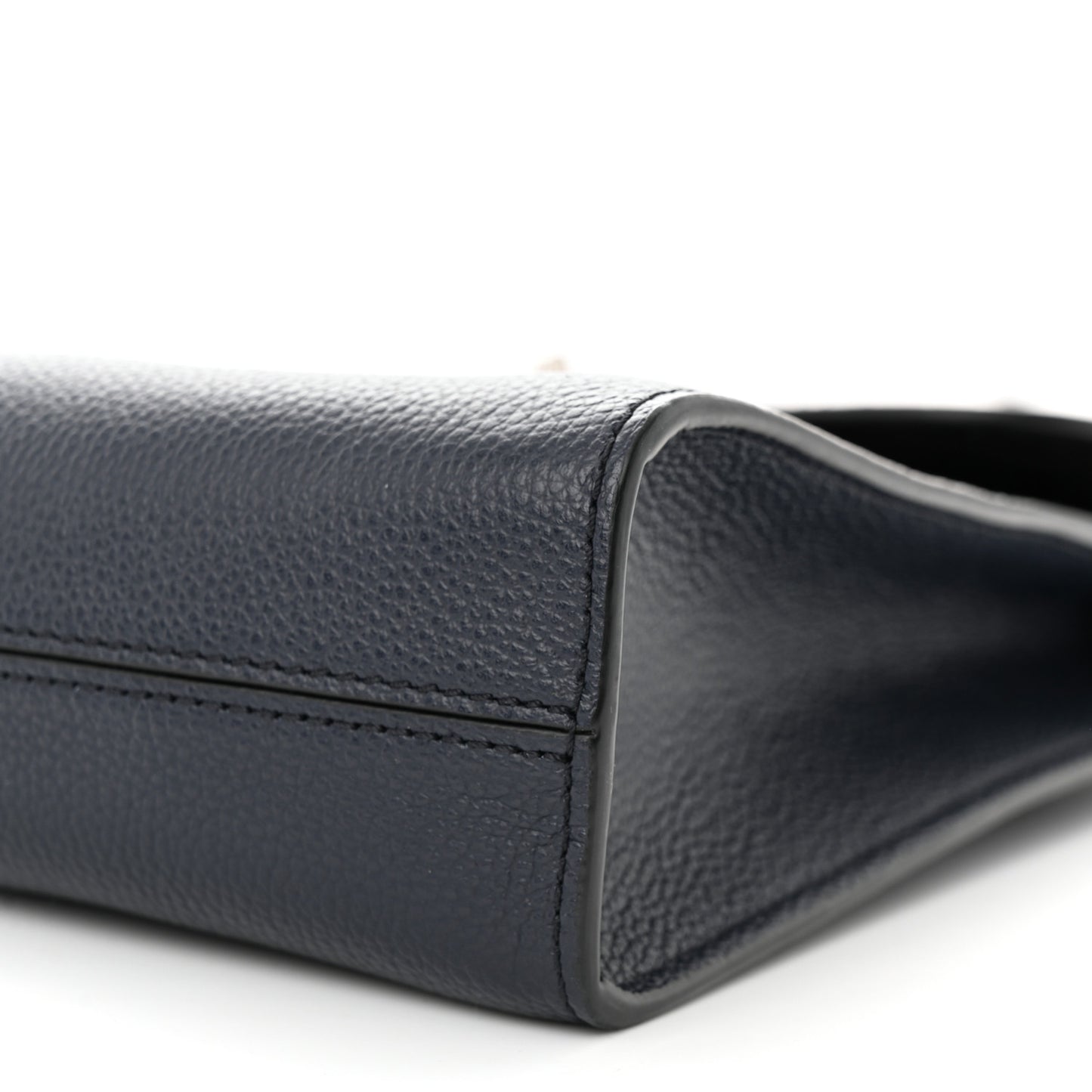 Natural Grain Calfskin Antony Messenger Crossbody Navy