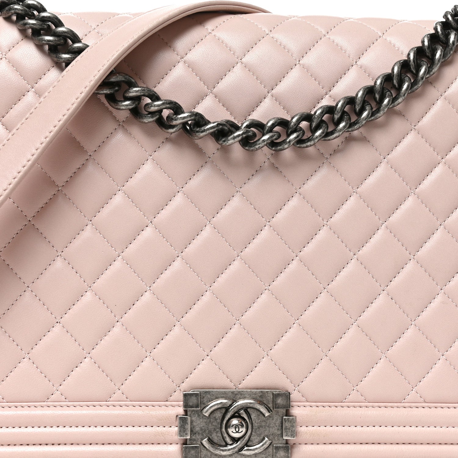Chanel Lambskin Quilted Large Boy Flap Light Pink 8 of 10