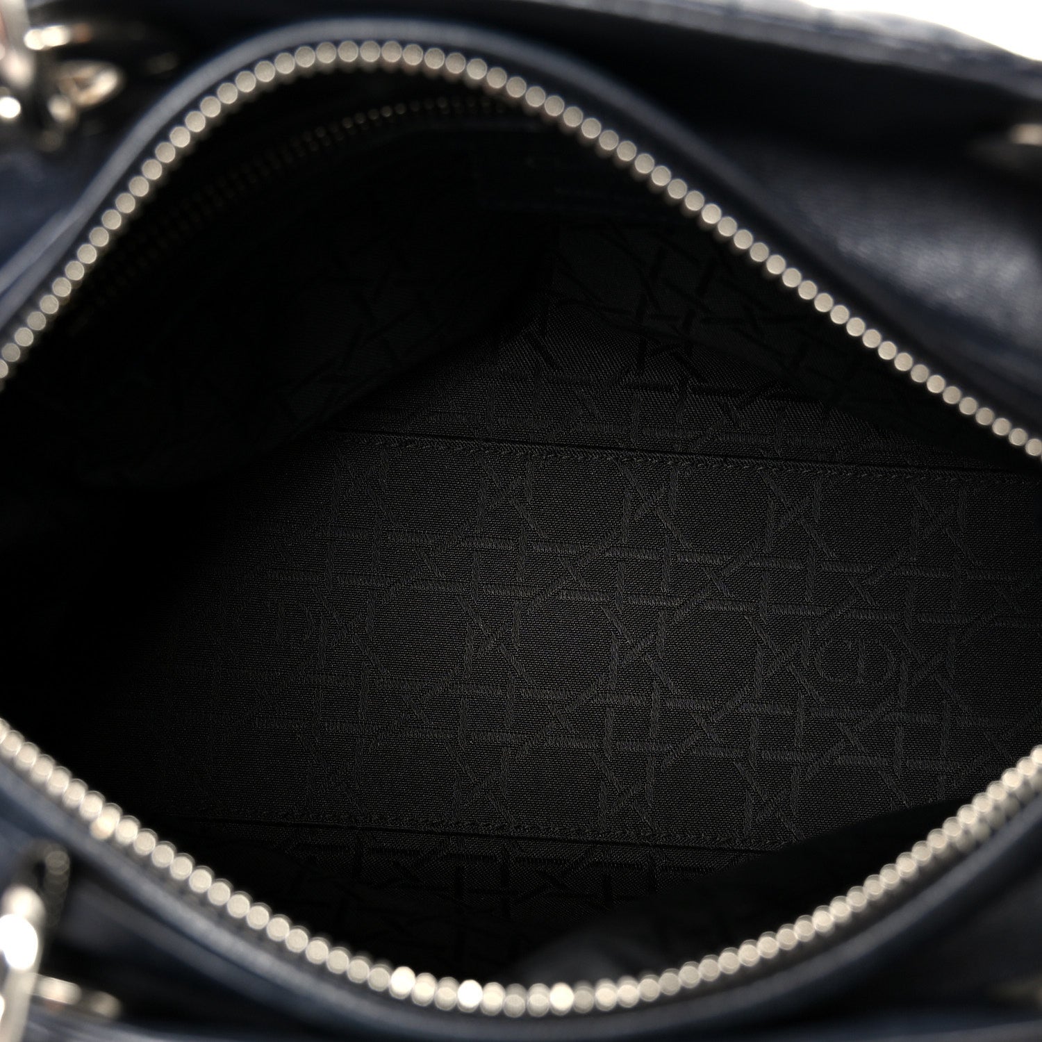 Christian Dior Lambskin Cannage Medium Lady Dior Navy Blue 4 of 9
