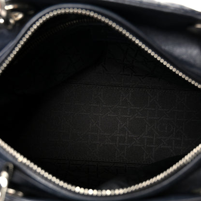 Christian Dior Lambskin Cannage Medium Lady Dior Navy Blue 4 of 9