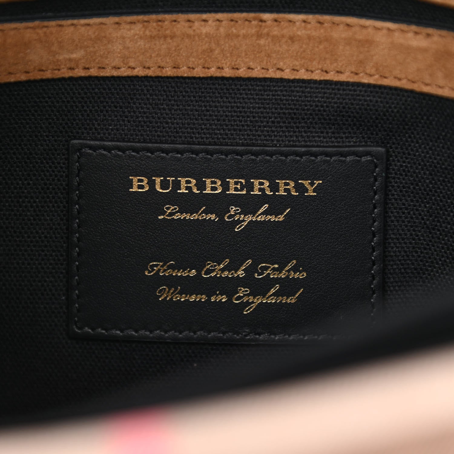 Burberry Derby Calfskin House Check Small Macken Crossbody Black 6 of 11