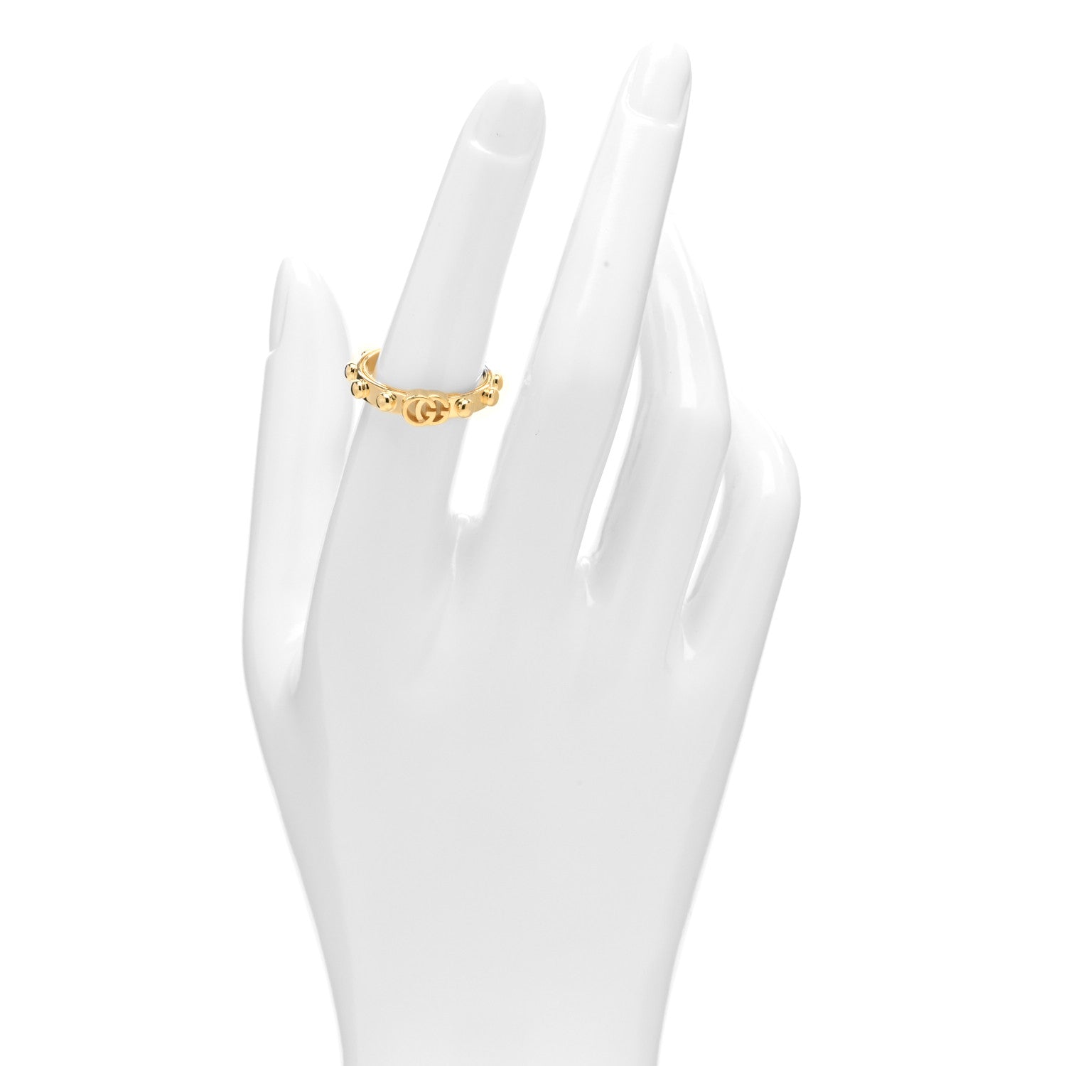 Gucci 18K Yellow Gold Running GG Ring 53 6.5 2 of 5