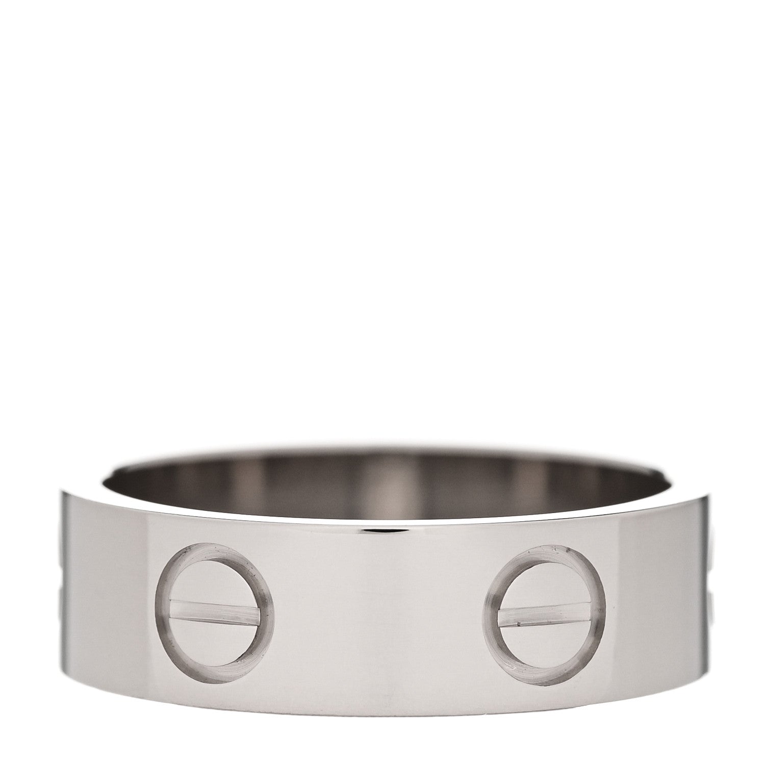 Cartier 18K White Gold 5.5mm LOVE Ring 51 5.75 3 of 5