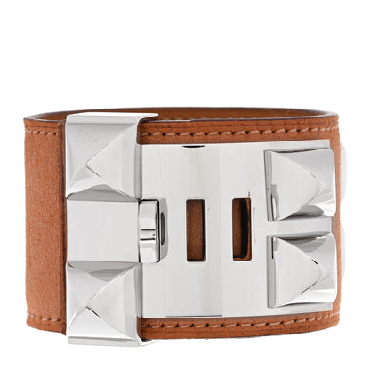 Hermes Barenia Collier De Chien CDC Bracelet S Fauve 3 of 6